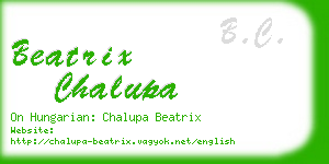 beatrix chalupa business card